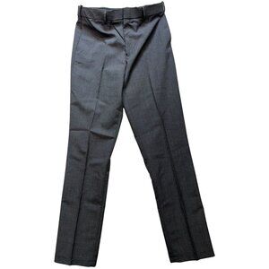 Louis Martin Men's Wool Dress Pants Flat Front Stretch Size 34 Gray Pockets